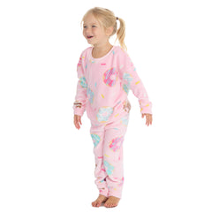 Girls Donut Fleece Long Pyjama Set