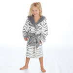 Girls Zebra Grey Robe