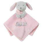 Personalised Baby Girls Pink Bunny Comforter