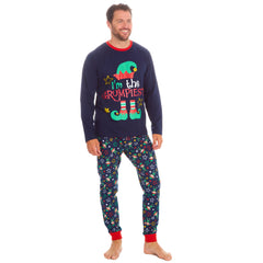 Mens Christmas Matching Cotton Long Sleeved Pyjamas Set