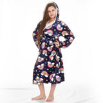 Girls Rainbow Navy Robe