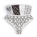 Girls 100% Cotton Hearts Briefs 5 Pack