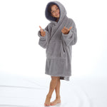 Boys Grey Snuggle Oversized Blanket Hoodie