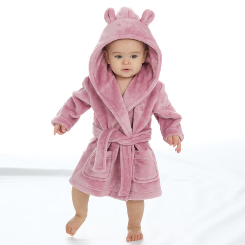 Baby Bear Ears Dusky Pink Robe