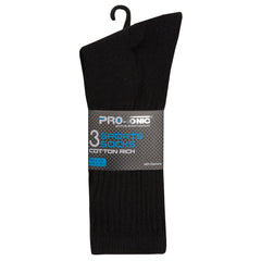 Boys Sports Socks Plain School 3 6 Pairs Black