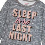 Long Sleeved Slogan Pyjamas Grey