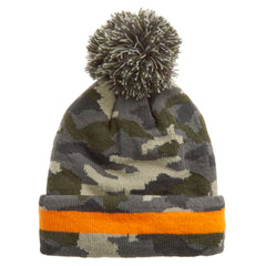 Boys Camo Winter Hat with Pom Pom