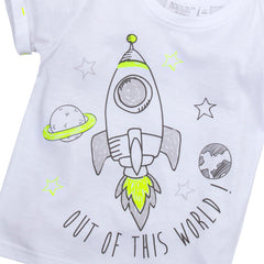 Boys Space Rocket T-Shirt And Joggers Set