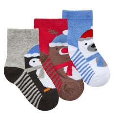 Xmas Novelty 3 Pairs Socks 