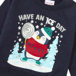 Baby Girls Boys Christmas Printed Jumper Navy Minikidz