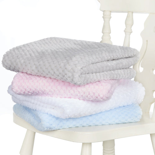 Personalised Baby Blue Waffle Blanket