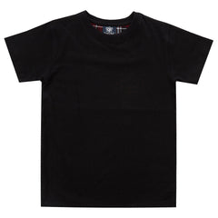 Boys T-Shirt and Woven Bottoms Check Pyjama Set Black