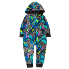 Boys Hooded Ink Splash Game Onesie