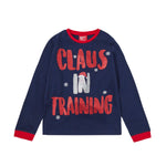 Boys Claus in Training Christmas Pyjama Set Navy