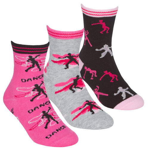 Kids Girls Game Dance Mid-Calf Crew Novelty Socks