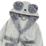 Girls Panda Grey Robe