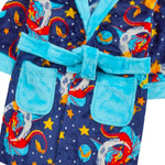 Boys Personalised Dragon Print Robe