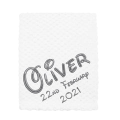 Personalised White Waffle Blanket