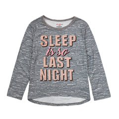 Long Sleeved Slogan Pyjamas Grey