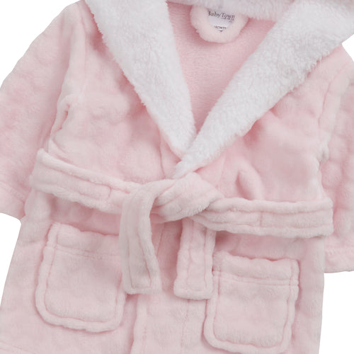 Baby Circles Embossed Pink Robe