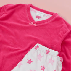 Girls Pink Stars Pyjama Set