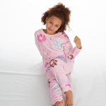 Girls Donut Fleece Long Pyjama Set