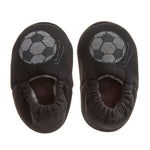 Infant Boys Black Football Slippers