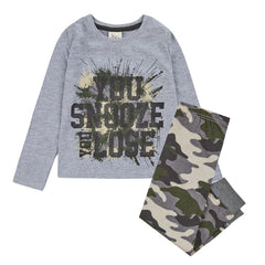 Boys Camouflage Printed Pyjama Set