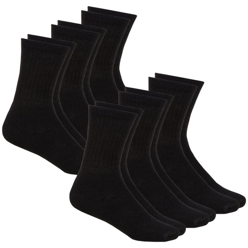 Boys Sports Socks Plain School 3 6 Pairs Black