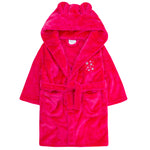 Girls Bear Ears Fuschia Robe