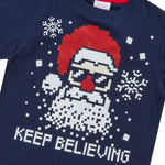 Girls Keep Believing Novelty Christmas T-Shirt Navy