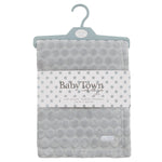 Baby Girls Boys Grey Circle Textured Blanket 