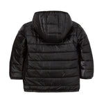 Boys Black Hooded Puffer Jacket