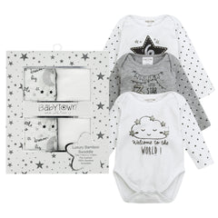 Baby Girls Boys Newborn Babygrows and Swaddle Set