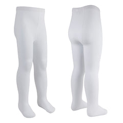 Girls White Tights Plain Warm Cotton Rich 3 Pairs