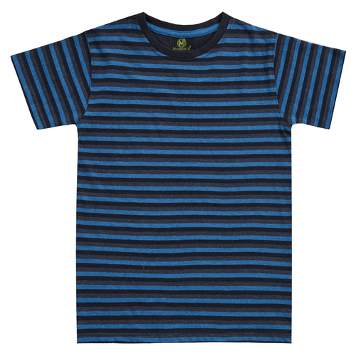 MINI ME Mens and Boys Blue Stripe Matching Lounge Sets