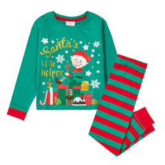 Girls Christmas Elf Pyjama Set