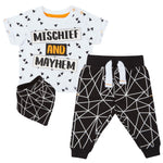 Baby Boys Geometric Bib T-Shirt and Joggers Outfit