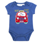 Newborn Baby Car Short Bodysuit and Soft Toy Set 