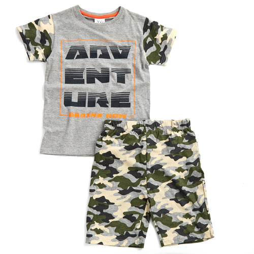 Adventure Grey Camo Boys Pyjama Set